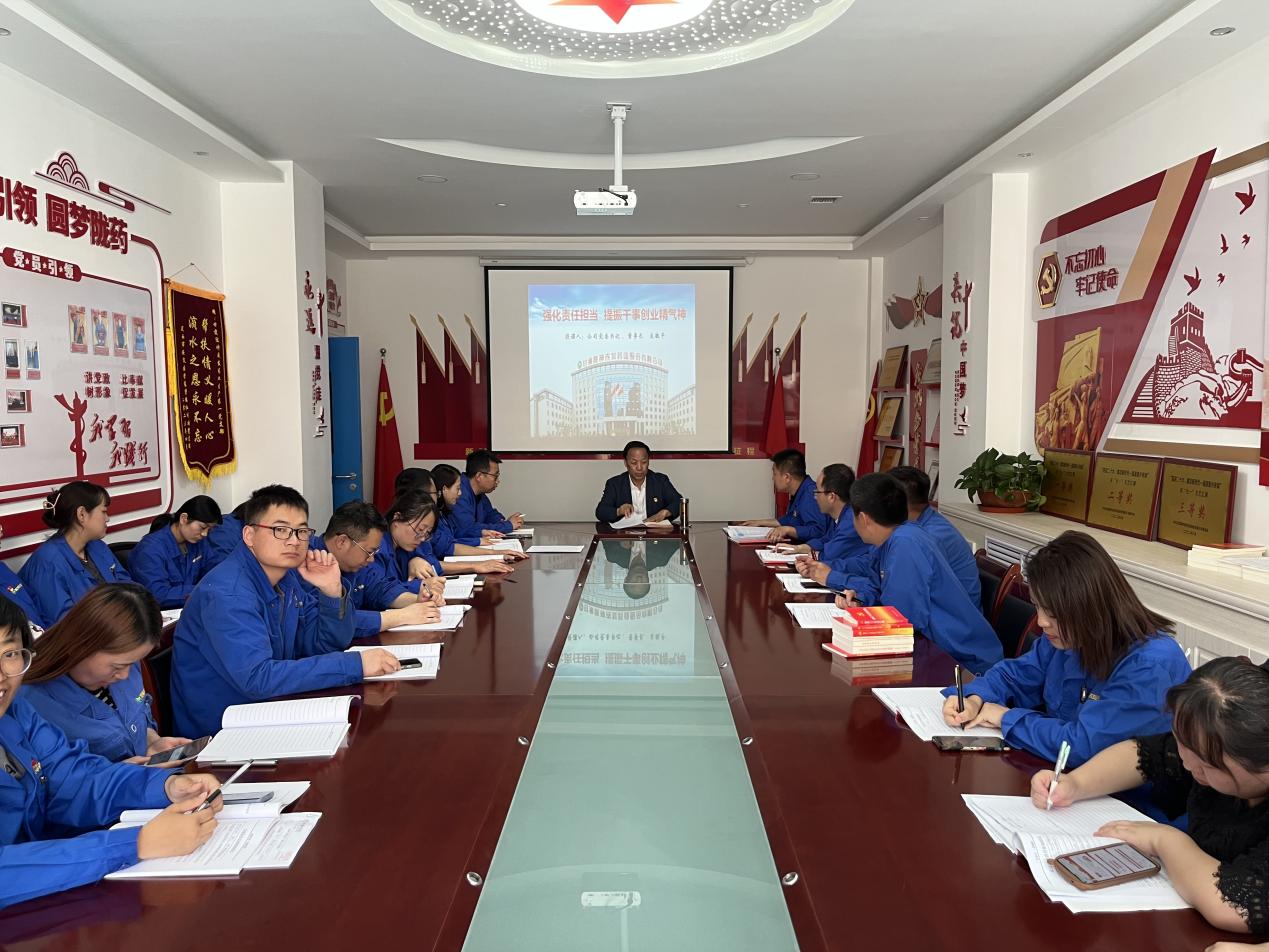 【主題教育】強(qiáng)化責(zé)任擔(dān)當(dāng) 提振干事創(chuàng)業(yè)精氣神—隴神戎發(fā)黨委書(shū)記、 董事長(zhǎng)宋敏平講授主題教育專題黨課